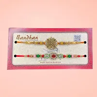 Bandhan Rakhi Gift Hamper for Brother Online | Pack of 2 Rakhi  Pen, Purse, Hanky | Rakhi Gift For Sibling under 500 | Designer Rakhi-thumb3