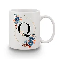 Fancy Rakhi Combo Q Alphabet Word Text Printed Coffee Mug Roli Tikka Pack Gift Rakhi Combo for Brother-thumb1