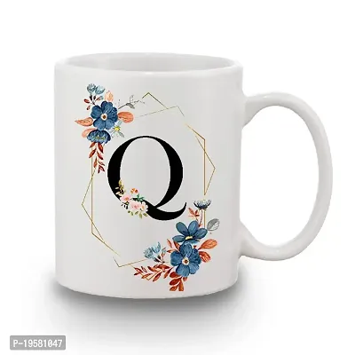 Fancy Rakhi Combo Q Alphabet Word Text Printed Coffee Mug Roli Tikka Pack Gift Rakhi Combo for Brother-thumb2