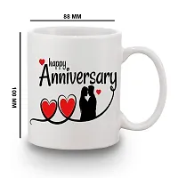 BANDHAN Happy Anniversary Lovely Couple Beautifully Design Stylish Printed Mug 350ml-thumb2