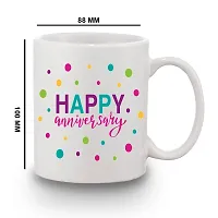 BANDHAN Happy Anniversary Ceramic Coffee Mug Best for Anniversary Gift 350ml or 11Oz-thumb2