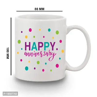 BANDHAN Happy Anniversary Ceramic Coffee Mug Best for Anniversary Gift 350ml or 11Oz-thumb3