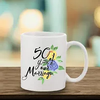 BANDHAN Happy Anniversary Beautifully Design Printed Ceramic Coffee Mug350ML-thumb3