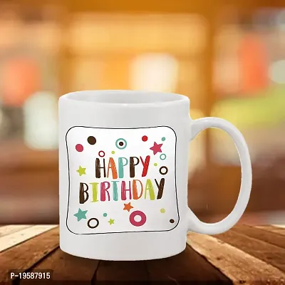 BANDHAN Best Friend Happy Birthday Stylish Design Printed Ceramic Coffee Mug 350ML-thumb4