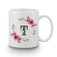 Rakhi Gift Combo for Brother Floral T Alphabet Printed Coffee Mug 350ML Roli Tikka Pack Rakhi Gift for Brother Sister-thumb1