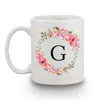 BANDHAN Designer Rakhi Colorful Floral G Alphabet Printed Coffee Mug 350 ML Roli Tikka Pack Rakhi for Brother and Bhabhi with Gift-thumb2