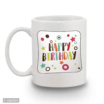 BANDHAN Best Friend Happy Birthday Stylish Design Printed Ceramic Coffee Mug 350ML-thumb2