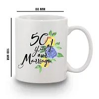 BANDHAN Happy Anniversary Beautifully Design Printed Ceramic Coffee Mug350ML-thumb2