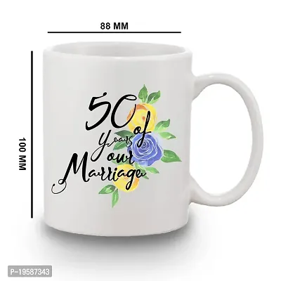 BANDHAN Happy Anniversary Beautifully Design Printed Ceramic Coffee Mug350ML-thumb3