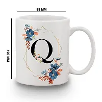 Fancy Rakhi Combo Q Alphabet Word Text Printed Coffee Mug Roli Tikka Pack Gift Rakhi Combo for Brother-thumb3