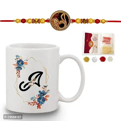 Rakhi Combo Gifts for Brother Printed Coffee Mug 350ml (1Roli Tikka Pack) Best Combo for Sister and Brother