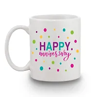 BANDHAN Happy Anniversary Ceramic Coffee Mug Best for Anniversary Gift 350ml or 11Oz-thumb1