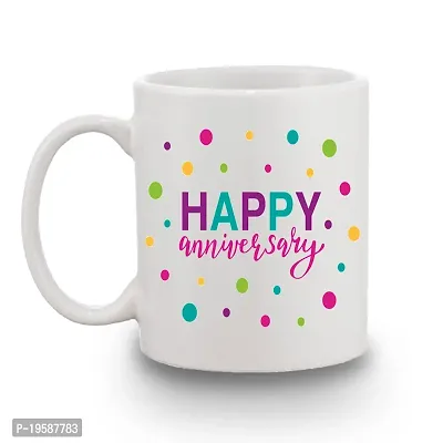 BANDHAN Happy Anniversary Ceramic Coffee Mug Best for Anniversary Gift 350ml or 11Oz-thumb2