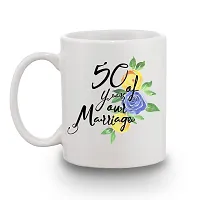 BANDHAN Happy Anniversary Beautifully Design Printed Ceramic Coffee Mug350ML-thumb1