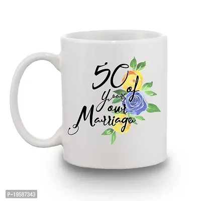 BANDHAN Happy Anniversary Beautifully Design Printed Ceramic Coffee Mug350ML-thumb2