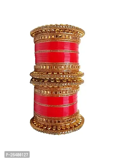 Elegant Red Plastic Bangles For Women