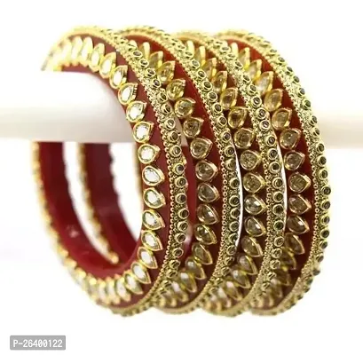 Elegant Golden Plastic Bangles For Women-thumb0