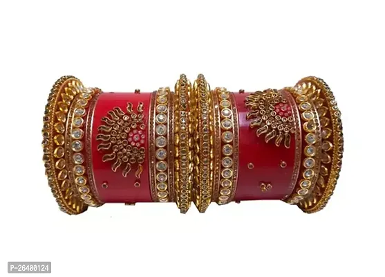 Elegant Red Plastic Bangles For Women-thumb0