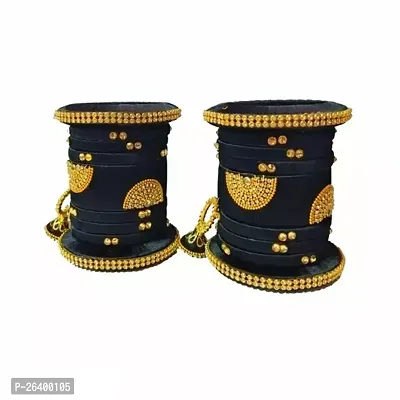 Elegant Black Plastic Bangles For Women-thumb0