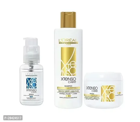 L'OREAL XTENSO CARE  SERUM  SULPHATE FREE  SHAMPOO + MASQUE(PACK OF 3)