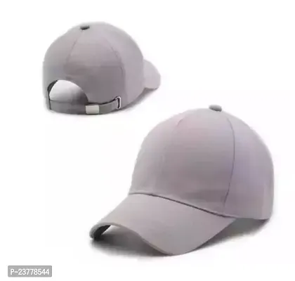 Stylish Men Grey Cotton Baseball Caps