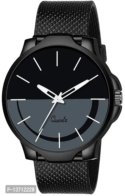 H 496 Premium Range and Attractive Look  Black Colour Dial  Black Colour PU Analog Watch for Men
