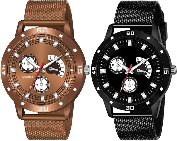 Top Rated Combo of Two Design Analog Watches