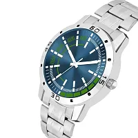 Happy Khajana HK 27 Premium Range and Attractive Look  Blue Colour Dial  Silver Colour Stainless Steel Analog Watch for Men-thumb1