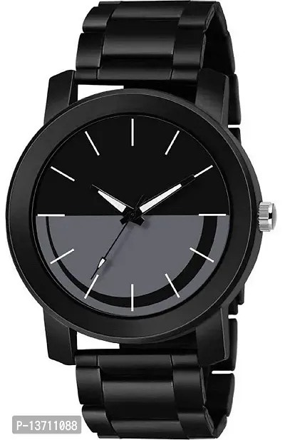 Happy Khajana HK 33 Premium Range and Attractive Look  Black Colour Dial  Black Colour Stainless Steel Analog Watch for Men
