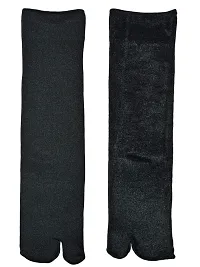 ME Stores Women's Ankle Length Cotton  Fur Socks (Pack of 4) (TOE-Warm-pk4_Skin  Black)-thumb2