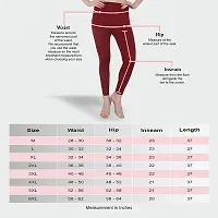 jade-Women Solid Premium Leggings, Cotton  Spandex Ankle Length Leggings | Elastic Waistband | Fashionwear (Comfort Lady Leggings) in XXL Size (Brown)-thumb2