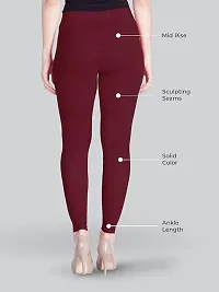 jade-Women Solid Premium Leggings, Cotton  Spandex Ankle Length Leggings | Elastic Waistband | Fashionwear (Comfort Lady Leggings) in XXL Size (Brown)-thumb1