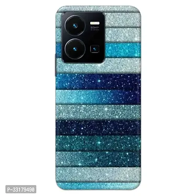 VIVO Y35 4G Back Cover Blue Glitter Printed Hard Case-thumb0