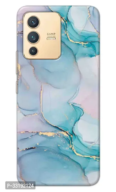 Vivo V23 5G Back Cover Blue Marble Printed Hard Case-thumb0