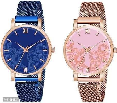 Stylish Multicoloured Metal Analog Watches Combo For Women