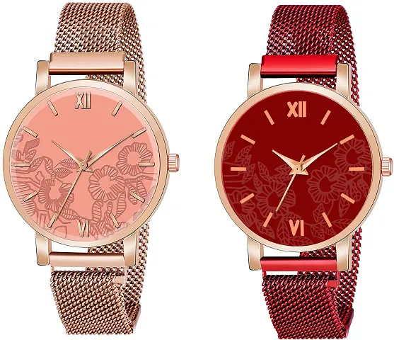 Stylish Metal Analog Watches Combo For Women