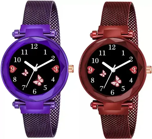 Stylish Metal Analog Watches Combo For Women