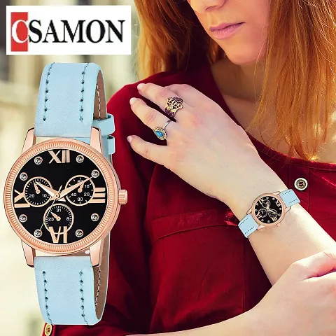 Stylish Synthetic Leather Analog Watches For Women