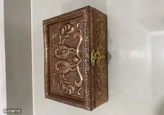 Handmade Jewellery Box for Women Wood Jewel Organizer Hand Carved with Intricate Carvings Gift Items-thumb0