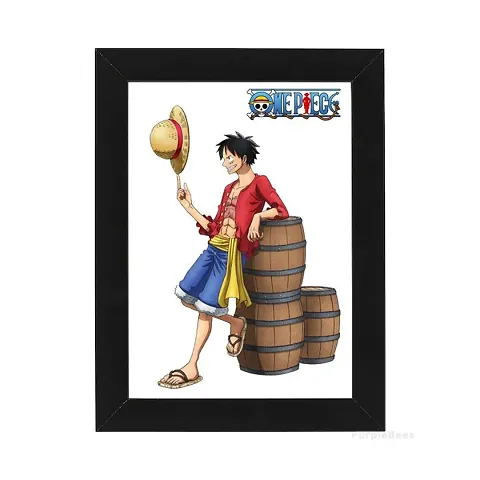 One Piece White Barel Photo Frame 5.5*7.5 Inch By Purplebees Table Poster Frame Black | Anime Fan Merch