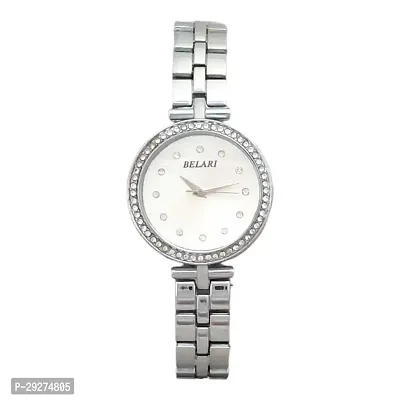 Elegant Alloy Silver Analog Watches for Women-thumb0