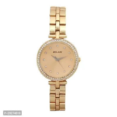 Elegant Alloy Golden Analog Watches for Women