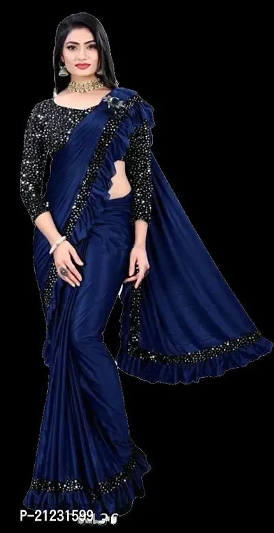 Fancy Cotton Saree with Blouse Piece for Women-thumb0