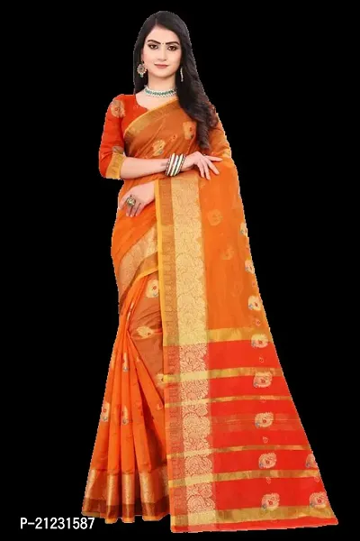 Fancy Cotton Saree with Blouse Piece for Women