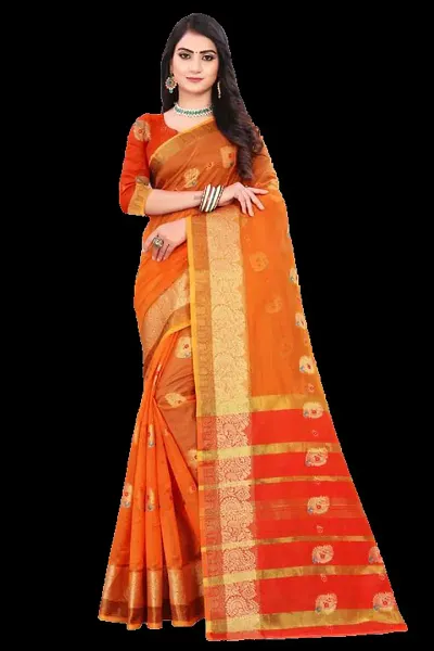 Stunning Banarasi Art Silk Zari Woven Women Saree with Blouse piece