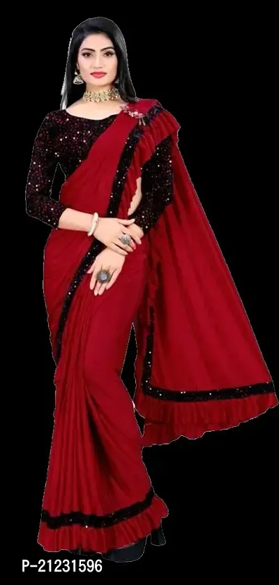 Fancy Cotton Saree with Blouse Piece for Women-thumb0