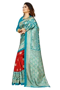 Beautiful Green Art Silk  Self Pattern Saree For Women-thumb1