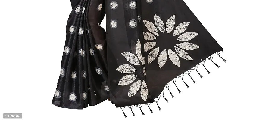 Beautiful Black Art Silk  Self Pattern Saree For Women-thumb4