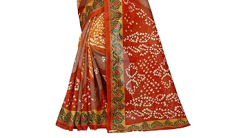 Beautiful Orange Art Silk  Self Pattern Saree For Women-thumb3