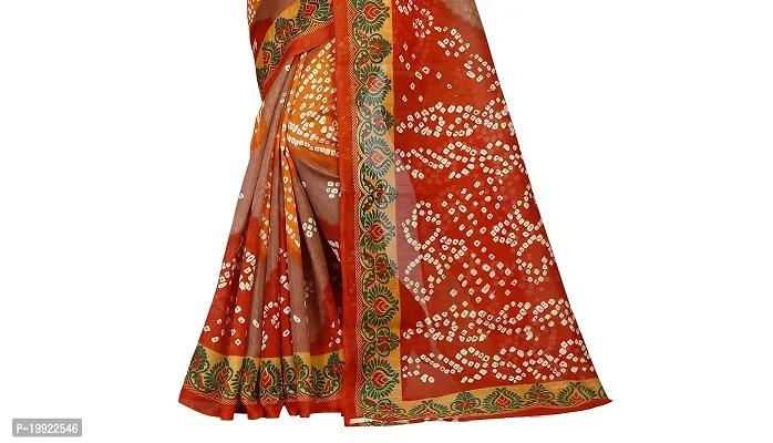 Beautiful Orange Art Silk  Self Pattern Saree For Women-thumb4